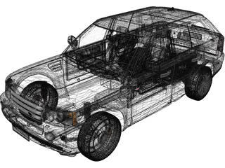 Range Rover Sport (2008) 3D Model preview