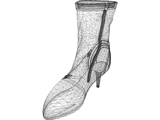 Woman Boot 3D Model preview
