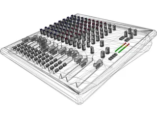 Audio Mixing Console 3D Model preview