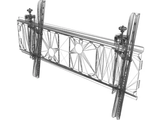 Tilting Television Wall Mount 3D Model preview