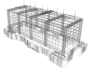 Exhibition Building 3D Model preview