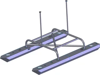 Catamaran Flotadores 3D Model preview