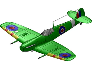 Supermarine Spitfire 3D Model preview