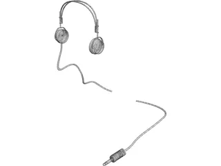 Thomas Headphones 1950`s 3D Model preview