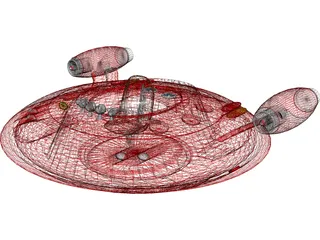 UFO Toy Model 3D Model preview