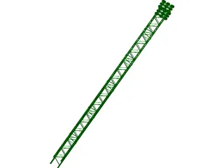 Self-Sustaining Steel Tower 36 Meters 3D Model preview