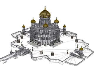 Taj Mahal Mosque 3D Model preview
