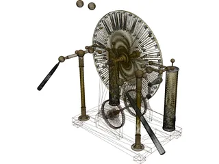 Wimshurst Machine 3D Model preview