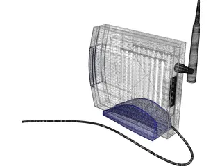 Modem Wireless 3D Model preview