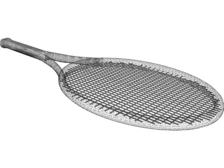 Tennis Racket 3D Model preview