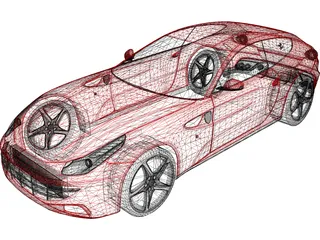 Ferrari FF (2012) 3D Model preview