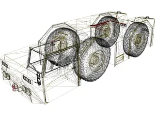 Aircraft Tow Tractor 3D Model preview