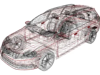 Volkswagen Passat B7 Variant (2012) 3D Model preview