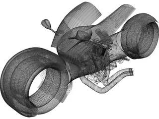 Connecting Rod Bike Concept 3D Model preview