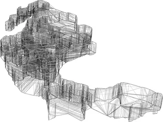 Map of Mexico 3D Model preview