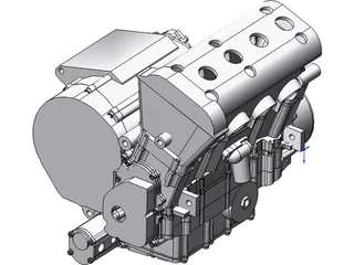 Suzuki GSXR600-RR Engine 3D Model preview