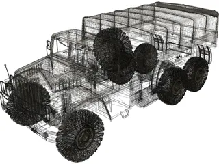 Kraz-255B 3D Model preview