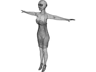 Woman Manikin 3D Model preview