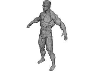 Super Human 3D Model preview