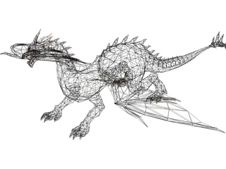 Dragon Noir Tenebre 3D Model preview