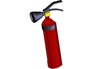 Fire Extinguiser CO2 2Kg 3D Model preview