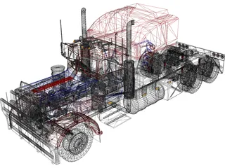 Peterbilt 379 RT (1999) 3D Model preview