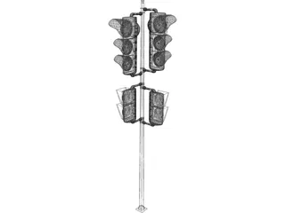 Traffic Light 3D Model preview