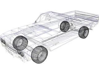 Chevrolet El Camino SS 454 3D Model preview