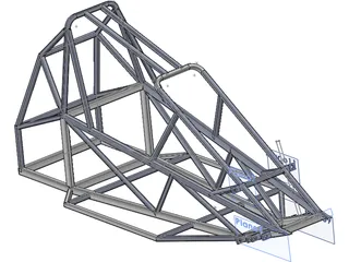 Chassis Kart Cross 3D Model preview