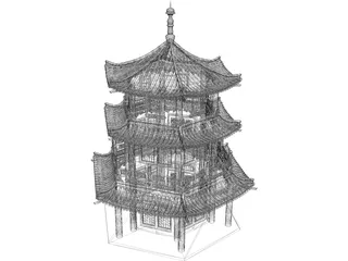 Pagoda 3D Model preview