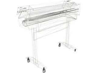 HP 750c Plotter 3D Model preview