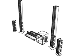 Goldleaf RX3 Speakers 3D Model preview