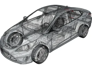 Hyundai Verna (2011) 3D Model preview