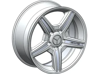 Rim Mercedes-Benz AMG 3D Model preview