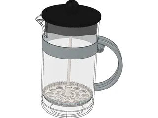French Press 3D Model preview