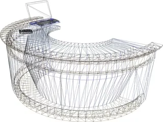 News Desk 3D Model preview