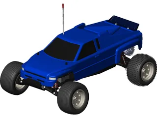 Traxxas Rustler RC Car 3D Model preview