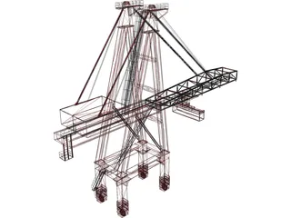 STS Port Crane 3D Model preview