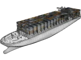 Container Ship 3D Model preview