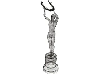 Award Statue 3D Model preview