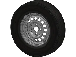 Steel Rim 14 Inch 3D Model preview