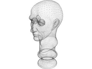 Old Man Head 3D Model preview