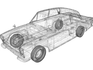 Ford Lotus Cortina (1966) 3D Model preview