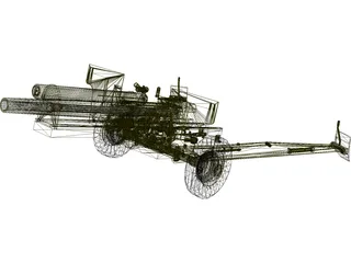 Canadian Howitzer 105mm 3D Model preview