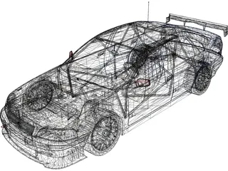 Volvo S40 Rally (2001) 3D Model preview