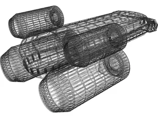 Spaceship Cargo 3D Model preview