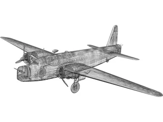 RAF Vickers Wellington Mk.1 3D Model preview