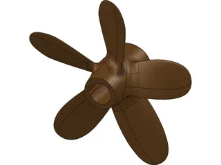 Propeller 5 Blades 3D Model preview
