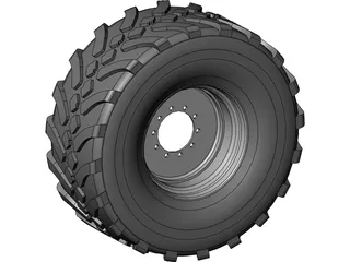 Whell and Tyre 650 65R30.5 3D Model preview