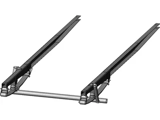 Leaf Springs Rear Suspension 3D Model preview